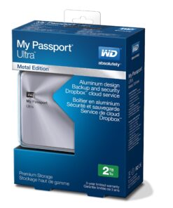 WD 2TB Silver My Passport Ultra Metal Edition Portable External Hard Drive - USB 3.0 - WDBEZW0020BSL-NESN 13 81m7UFYaPqL