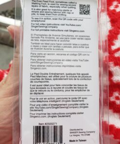 SINGER | Even Feed / Walking Presser Foot - Fork, Perfect for Matching Stripes & Plaids, Quilting & Sewing with Pile Fabrics - Sewing Made Easy Old Version 47 81m7wv1MNqL