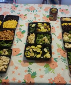 40 Pack - SimpleHouseware 2 Compartment Food Grade Meal Prep Storage Container Boxes (28 ounces) 40 Pack 26 81m8462 ChL