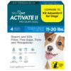 TevraPet Activate II Flea and Tick Prevention for Dogs | 4 Count | Medium Dogs 11-20 lbs | Topical Drops | 4 Months Flea Treatment Medium 11-20 lbs