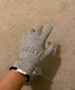 Dowellife Large Grey Protective Gloves with Cut Resistance, Machine Washable Large (Pack of 1) Original 34 81m9R2MlmML