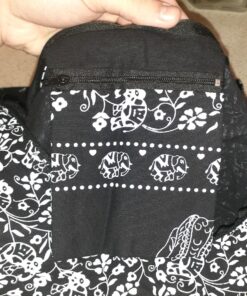 Thai Hippie Bag Hippie Elephant Sling Cross Body Bag Purse Zip Pocket A Zip Inside Pocket Handmade Color Black 27 81mA0JuZHwL