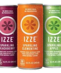 Alternative view of IZZE Sparkling Juice 4 Flavor Variety Pack, 8.4 Fl Oz (Pack of 24)
