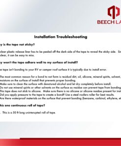 Beech Lane RV Roof and Leak Permanent Repair Tape 4" x 50', Permanently Stops Camper Roof Leaks, UV and Weatherproof Sealant 40 81mAoD g8jL