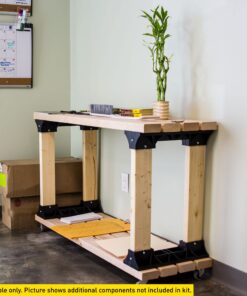 2x4basics 90124MI Custom Shelving and Storage System Shelflinks, Black, 6 Pack 35 81mB BziA5L