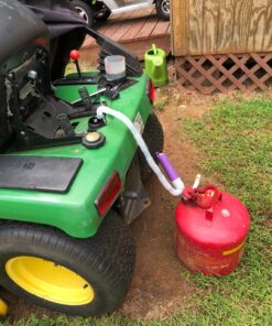 TERA PUMP Automatic Shut-off Fuel Transfer Battery (2 D Batteries) Operated Pump with Auto-Stop Sensor, No Spills, 2ft Hose, Portable & Powerful Flow Rate at 2.4 GPM For Gas, Diesel, Kerosene Purple 22 81mBDnpITL