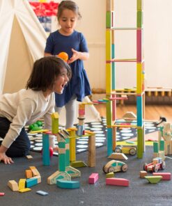 6 Piece Tegu Pocket Pouch Prism Magnetic Wooden Block Set, Blues 29 81mBQFNRwlL