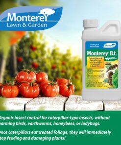 Monterey LG6332 Bacillus Thuringiensis (B.t.) Worm & Caterpillar Killer Insecticide/Pesticide Treatment Concentrate, 16 oz 1 pint (16 oz.) 23 81mDzLjrTrL