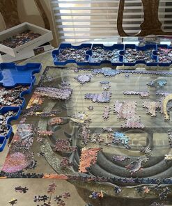 Ravensburger Sort and Go Jigsaw Puzzle Accessory - Sturdy and Easy to Use Plastic Puzzle Shaped Sorting Trays to Organize Puzzles Up to 1000 Pieces, Blue 49 81mEcRdhePL