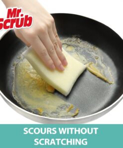 24 Pads All-Purpose Sponges Kitchen, Non Scratch Dish Sponge for Washing Dishes Cleaning Kitchen, Premium Kitchen Scrub Sponge and Scrubbers Cleaning Pads, Ideal for Kitchen, Bathroom, Mr. Scrub 24 Pack 8 81mGQk3jSPL