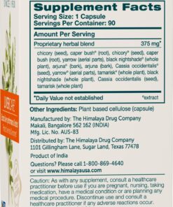 Himalaya LiverCare for Total Liver Support, Cleanse and Detox, Protects Cells & Enzymes, 375 mg, 90 Capsules, 45 Day Supply 9 81mGqAQPI3L