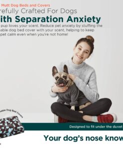 Molly Mutt Huge Dog Bed Cover - Your Hand in Mine Print - Measures 36”x45”x5’’ - 100% Cotton - Durable - Breathable - Sustainable - Machine Washable Dog Bed Cover 20 81mHFjfpjTL