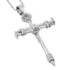 Honolulu Jewelry Company Sterling Silver Rope & Nail Cross Necklace Pendant with 18" Box Chain 52 81mKMgMzANL