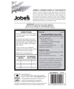 Alternative view of Jobe’s 05101, Fertilizer Spikes, For Fern & Palm, 30 Spikes