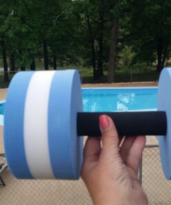 Lightweight Aquatic Exercise Dumbells - Set of 2 Foam - for Water Aerobics - By Trademark Innovations Blue 20 81mMnliofsL