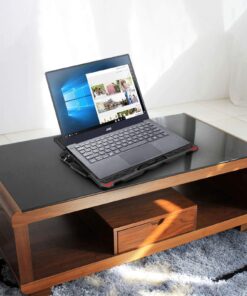 AICHESON Laptop Cooling Pad 5 Fans Up to 17.3 Inch Heavy Notebook Cooler, Blue LED Lights, 2 USB Ports, S035, Blue-5fans 26 81mNxNjfmL