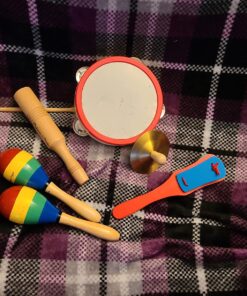 Melissa & Doug Band-in-a-Box Clap! Clang! Tap! - 10-Piece Musical Instrument Set - Kids Musical Instruments, Wooden Percussion Instruments For Toddlers And Kids Ages 3+ English Only 33 81mOuc8NWPL