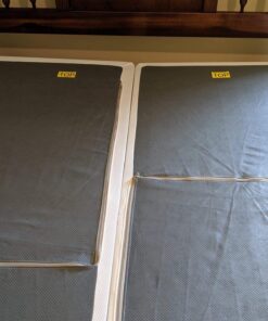 ZINUS No Assembly Metal Box Spring, 9 Inch White Mattress Foundation, Sturdy Metal Structure, Split Queen 45 81mPZw3701L