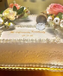 Large Pre-Made Ready to Use Edible Cake Lace Rose Scallop Ivory White 14-inch 10-piece Set 42 81mQ9xTYq6L