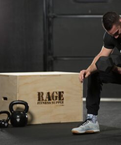 Rage Fitness 3 in 1 Wooden Plyo Box | 20"/ 24"/ 30" | Anti-Slip Plyometric Jump Box Perfect for Skipping, Jumping, Box Jump, Squats, Dips & More, Durable Step Up Box for Home Gym and Outdoor Workouts 17 81mQiIuU9gL