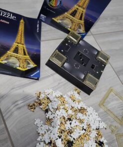 Ravensburger Eiffel Tower - Night Edition - 216 Piece 3D Jigsaw Puzzle for Kids and Adults - Easy Click Technology Means Pieces Fit Together Perfectly 38 81mR7I7tNkL