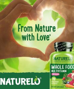 NATURELO Whole Food Multivitamin for Women - with Vitamins, Minerals, & Organic Extracts - Supplement for Energy and Heart Health - Non GMO - 240 Vegan Capsules 240 Count (Pack of 1) 15 81mSinQANL