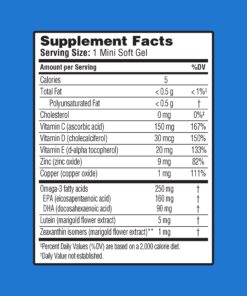 Ocuvite Eye Vitamin & Mineral Supplement, Contains Zinc, Vitamins C, E, Omega 3, Lutein, & Zeaxanthin, 30 Softgels 12 81mT6KhEf3L