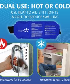 TheraPAQ Reusable Ice Pack - 14x6 Hot/Cold Gel for Shoulder, Knee, Back, Ankle Relief Gel Pack & Flexible Strap 25 81mUuChjziL