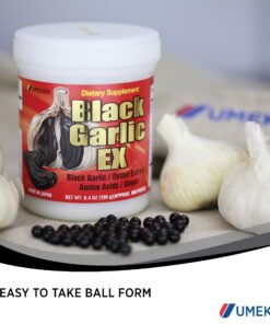 Umeken Black Garlic EX - Fermented Concentrate with Vitamin B, Allicin, Amino Acids, Pack of 2, 6 Month Supply, (6.4oz) (180g) 6.4 Ounce (Pack of 2) 12 81mVcOE8uqL
