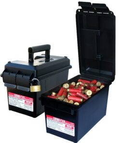 MTM AC50C-40 Ammo Can, 50-Caliber, Heavy-Duty Dual Latching System, Rugged Polypropylene Plastic, O-Ring Seal System, Water Resistant, Bulk Ammo Storage, USA Made, Black 50-Caliber Ammo Can 25 81mVvN57pvL
