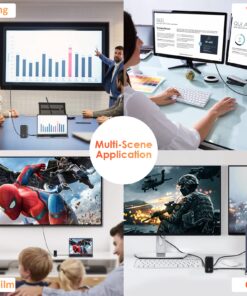 TOBENONE USB C Docking Station for 15 in MacBook - Dual Monitor Docking Station With 2 HDMI, 6 USB A, SD/Micro SD, LAN, 87W PD, Grey UDS013-No Power Adapter 33 81mXfw PE0L