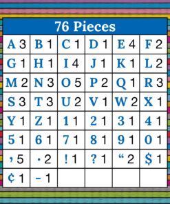 Alternative view of Carson Dellosa 152 Piece 4 Inch Colorful Chalkboard Bulletin Board Letters for Classroom, Uppercase Alphabet Letters, Numbers, Punctuation & Symbols, Cutout Letters for Bulletin Boards