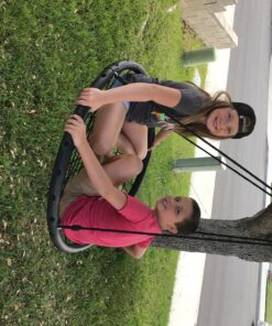 Sorbus Saucer Tree Swing- Kids Outdoor Disc Round Swing - 40" Heavy Duty 220lbs Seat- Easy Install Flying Saucer Web Circle Swing- Perfect for Gift,Playground, Birthday, Xmas, IndoorOutdoor Tire Swing Net Seat 40 Inch 45 81mao0pMweL