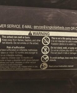 King Koil Luxury Air Mattress Queen with Built-in Pump for Home, 20” Queen Size Inflatable Airbed Luxury Double High Adjustable Blow Up Mattress, Durable - Portable and Waterproof, Black 20 Inch 61 81mbH0mJINL