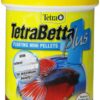 TetraBetta PLUS Floating Mini Pellets, Fish Food With Natural Color Enhancer, 1.2 ounces 1.2 Ounce (Pack of 1) 62 81mcIdjhPoL