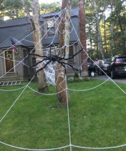 Mega Spider Web Outdoor Halloween Decoration - Terrify Your Neighbors - by FunWorld Standard White 32 81mdYACZeL