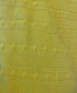 NTBAY 100% Pure Cotton Cable Knit Throw Blanket, Super Soft Warm 51x67 Knitted Throw Blanket for Couch, Sofa, Chair, Bed - Extra Cozy, Machine Washable, Comfortable Home Decor, Yellow Throw(51"x67") 27 81meFaesFHL