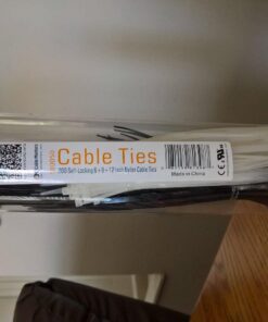 Cable Matters Assorted Zip Ties - 200-Pack 6, 8, 12-Inch Nylon Cable Ties for Indoor & Outdoor Use - Self-Locking Wire Ties in Black & White 36 81mfBuCxS3L 3