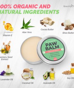 Paw Nectar Dog Paw Balm - Heals, Repairs & Restores Dry, Cracked & Damaged Paws - 100% Organic & Natural Cream Butter, Wax, Moisturizer & Protection for Dog Feet & Foot Pads - Effective & Safe - 2 Oz 27 81mggCOwffL