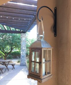 UpBlend Outdoors Plant Hangers Outdoor Hook - 10 X 13.75 Inch Heavy Duty Plant Hanger Bracket, Indoor Wrought Iron Wall Plant Holder, Flower Hooks for Hanging Baskets, Lantern, Windchime Strong, 1 Pack 31 81mh4SvzxmL