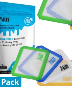 Alternative view of Non-stick Wax Mat Pad [4 Pack] / Silicone Rolling Baking Pastry Mat Small Rectangle 5" x 4" Assorted
