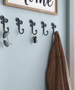 Franklin Brass CURL5PK-FB-R Curlique 5-3/5 in. Single Wall Hooks in Matte Black (5-Pack) 5 Pack 18 81miOiM8EEL 1