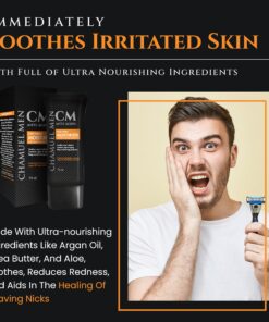 CHAMUEL MEN Anti Aging Daily Aftershave for Men - All Natural Mens Face Cream and Moisturizer with Argan, Shea & Aloe Facial Fuel for Sensitive, Dry, Oily or Combo Skin, 2.6 oz 10 81ml3VNrbHL