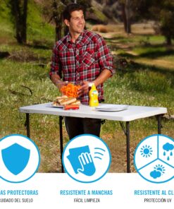 Lifetime Height Adjustable Craft Camping and Utility Folding Table 38 81mlb6Kr1kL