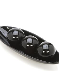 Hosley Decorative Bowl and Orb Set. Ideal Gift for Weddings Special Occasions and for Decorative Centerpiece in Your Living Dining Room (Black) Black 28 81mmI KvOJL