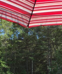 Patio Umbrella Mosquito Netting - Polyester Mesh Screen with Zipper Opening and Water Tube at Base to Hold in Place - Helps Protect from Mosquitoes - Fits 9FT Umbrellas and Patio Tables - Black 46 81mmS1tlZoL