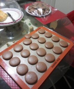 Silpat Perfect Macaron Non-Stick Silicone Baking Mat, 11-5/8" x 16-1/2", Orange 81 81mmctr9bXL