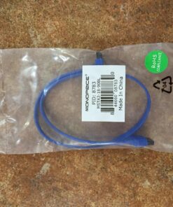 Monoprice SATA III 6.0 Gbps Cable - With Locking Latch, 90-Degree Plug, 1.5 Feet, Blue 18in 1 Pack 15 81mn0hxxo7L