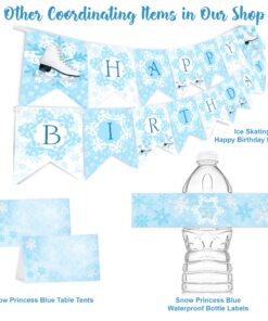 POP parties Snow Princess LARGE Invitations - Blue - 10 Invitations 10 Envelopes 7 81mnTH0ThL