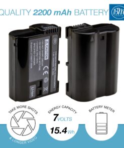 Alternative view of BM Premium 2 Pack of EN-EL15B Batteries for Nikon Z6, Z7, D780, D850, D7500, 1 V1, D500, D600, D610, D750, D800, D800E, D810, D810A, D7000, D7100, D7200 Digital Cameras